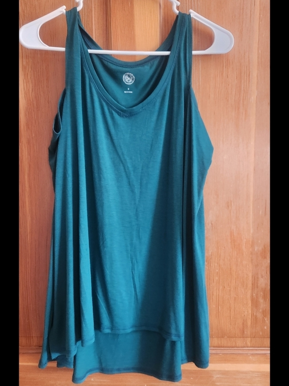 SO Teal Sleeveless Swing Tunic Top